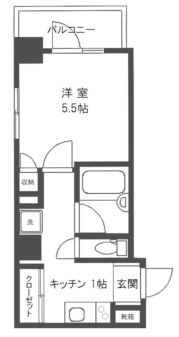 レジディア文京湯島Ⅱの間取り|1K