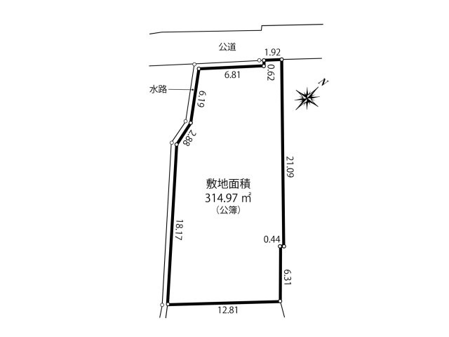 海まで7分！駅まで平坦　マリンライフの土地図|土地図
