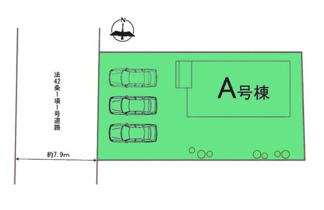 【区画図】 | ハートフルタウン前橋市石倉町3丁目9ー① | 敷地面積63坪！カースペースは並列3台駐車可能！