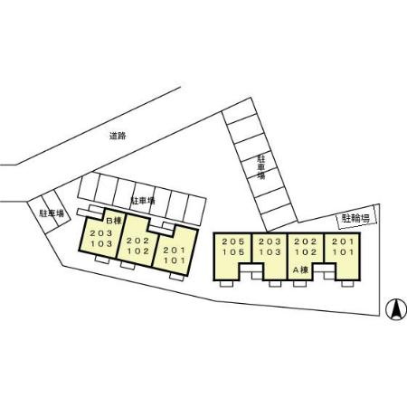 ファミールユタカ　Bの区画図