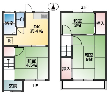 泉が丘５丁目中古収益テラスハウスの間取り