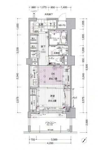 ワコーレハート明舞の間取り