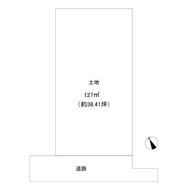 小野市育ヶ丘町売土地の土地図