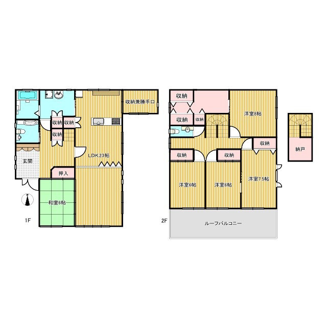 姫路市飾磨区矢倉町2丁目既存戸建の間取り