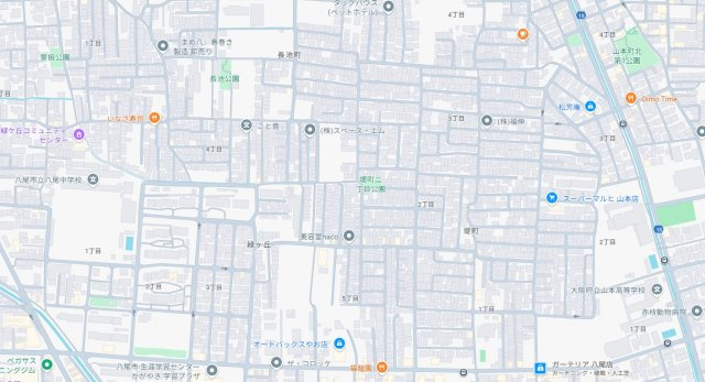 八尾市堤町　新築一戸建ての地図