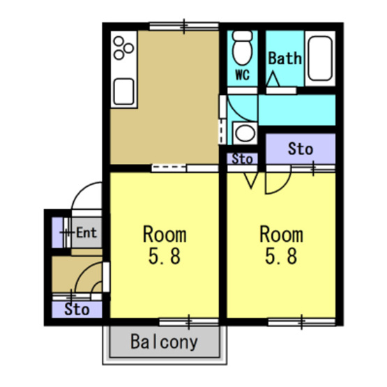 【間取り】 | R FUKUMICHO 1