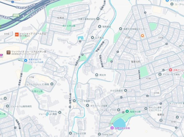 神戸市垂水区塩屋北町　新築一戸建ての地図