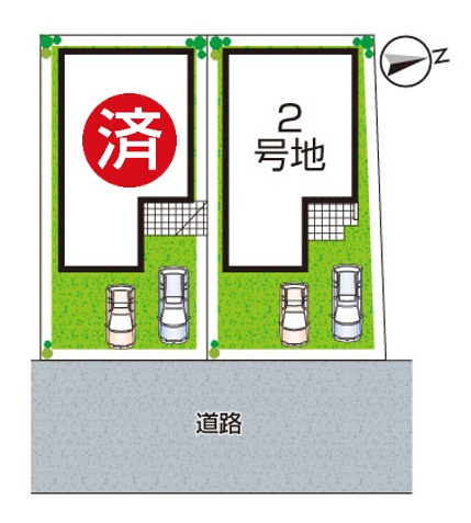 神戸市垂水区塩屋北町　新築一戸建ての区画図|全２区画