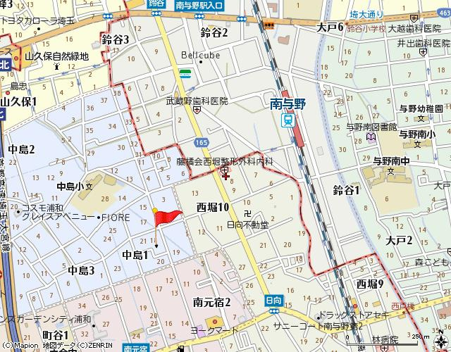 ガーデンヒルズ浦和の地図