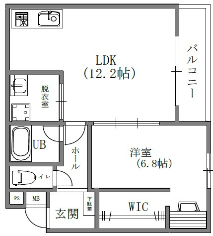 神戸市北区鹿の子台南町１丁目のアパートの間取り