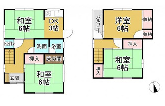 泉佐野市新安松3丁ん目　「羽倉崎」駅徒歩9分オーナーチェンジ戸建の間取り