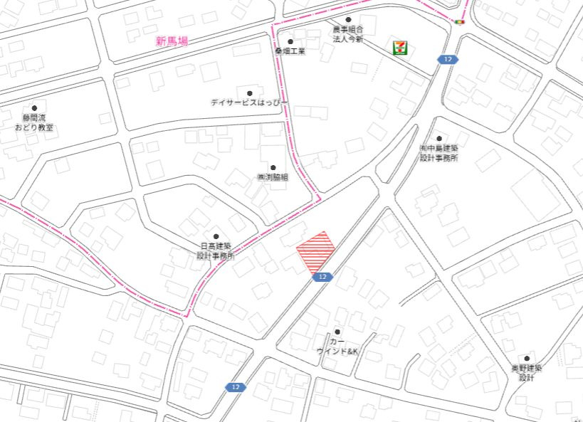 北諸県郡三股町大字樺山の売地の土地図