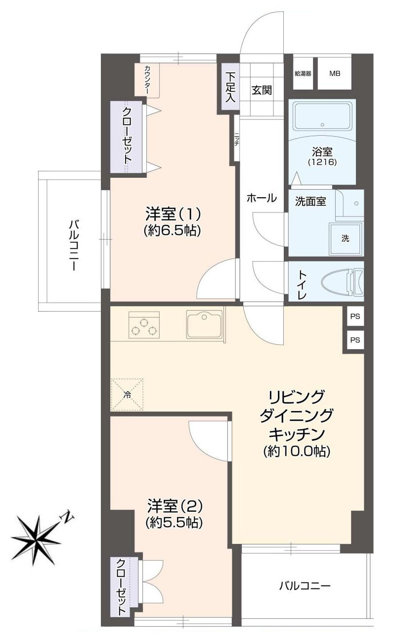 武蔵野市吉祥寺本町１丁目の中古マンションの間取り