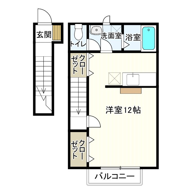 サンシャインアベニューの間取り|2F（現況優先）