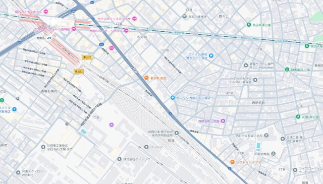 明石市西明石町　新築一戸建ての地図