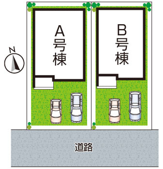 明石市西明石町　新築一戸建ての区画図|全2区画