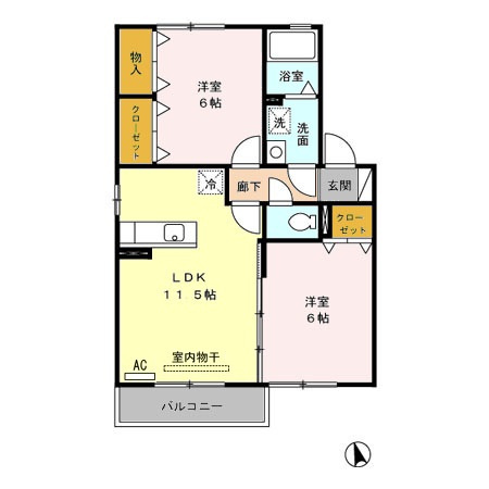 フルール・ド・シャモニ Ｃ棟の間取り