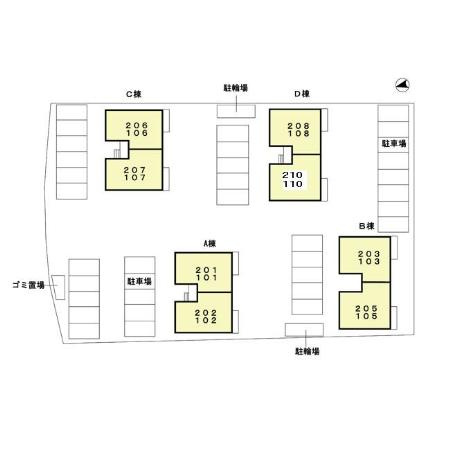フルール・ド・シャモニ Ｃ棟の区画図