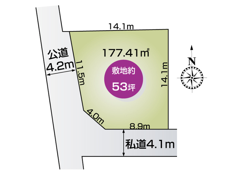 【区画図】松伏町田島　売地