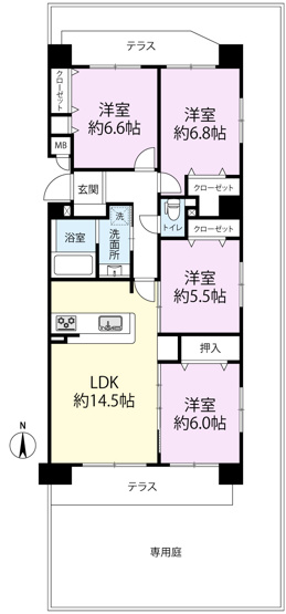 【間取り】 | ロマネスク大濠アネックス