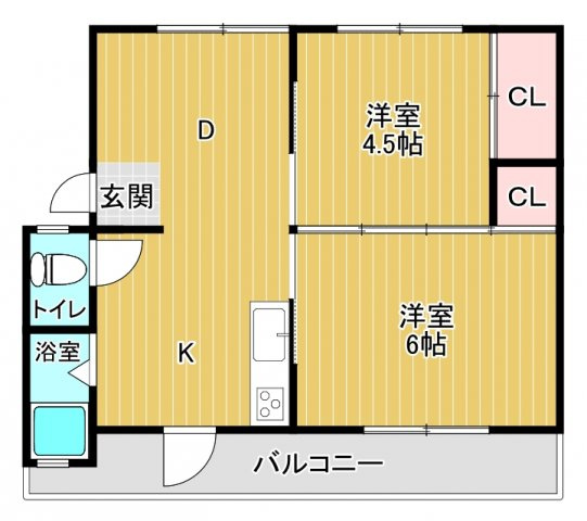 ナナミール西明石クラシコの間取り|反転タイプ