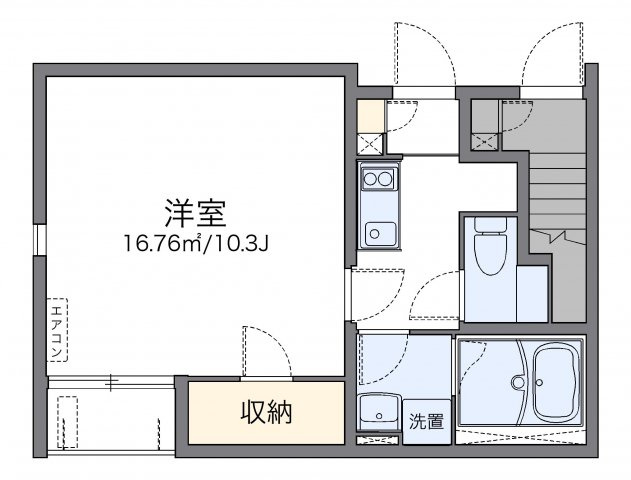 西宮市山口町上山口３丁目のアパートの間取り|代表的な間取のため実際の間取とは異なる場合があります