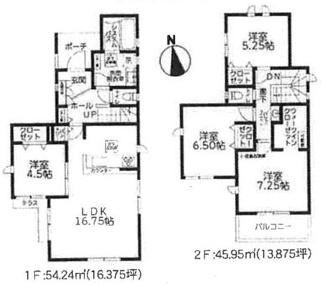 【間取り】 | 大和市桜森2丁目 13号棟 4期 | 都市ガス　網戸標準仕様　シャッター7箇所付　Ｗロックカードキー（CAZAS+）　食洗機・浄水器　浴室乾燥機+窓・浴室TV　セカンド洗面