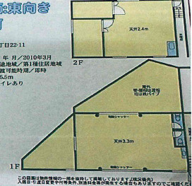 貸店舗・事務所　葛飾区新宿の区画図