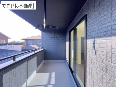 【バルコニー】 | GRAFARE羽生市中岩瀬　新築住宅 | ≪1号棟≫
現地(2025年12月撮影)