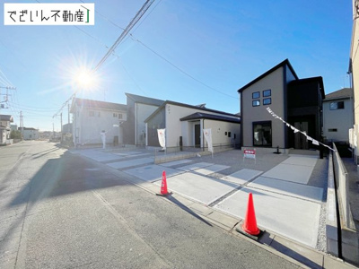 【外観】 | GRAFARE羽生市中岩瀬　新築住宅 | ≪1号棟≫
現地(2025年12月撮影)