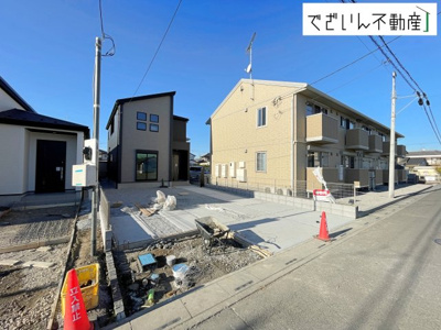 【外観】 | GRAFARE羽生市中岩瀬　新築住宅 | ≪1号棟≫
現地(2025年12月撮影)
