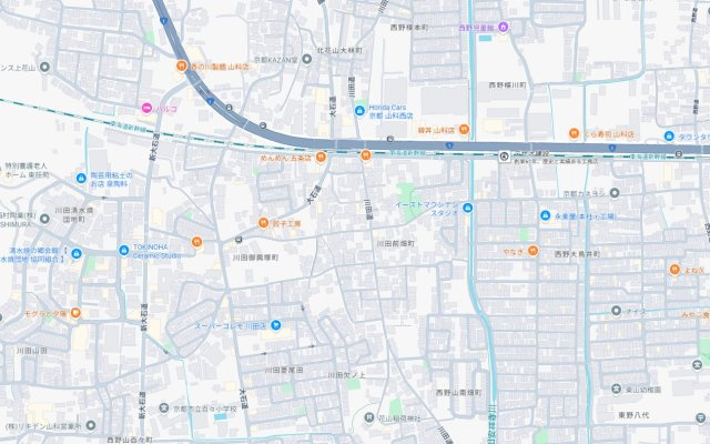 京現地説明会開催　京都市山科区川田西浦町　第1期　新築一戸建ての地図