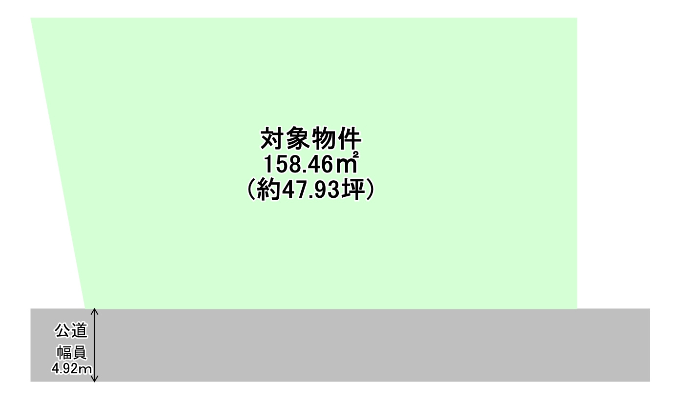 塩竃市梅の宮　低価格の古家付き土地♪の区画図
