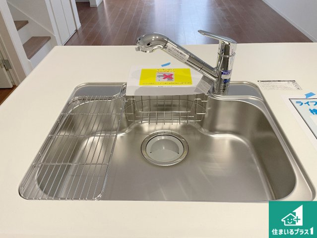 京都市山科区川田西浦町　第1期　新築一戸建ての設備|洗い物も楽にできる、広々シンク！