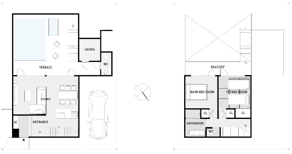 GARDEN WALL HOUSE＋FAS 片瀬江ノ島の間取り