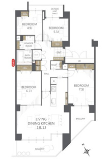 【間取り】ル・アール蘇我プレミアムヒルズ 