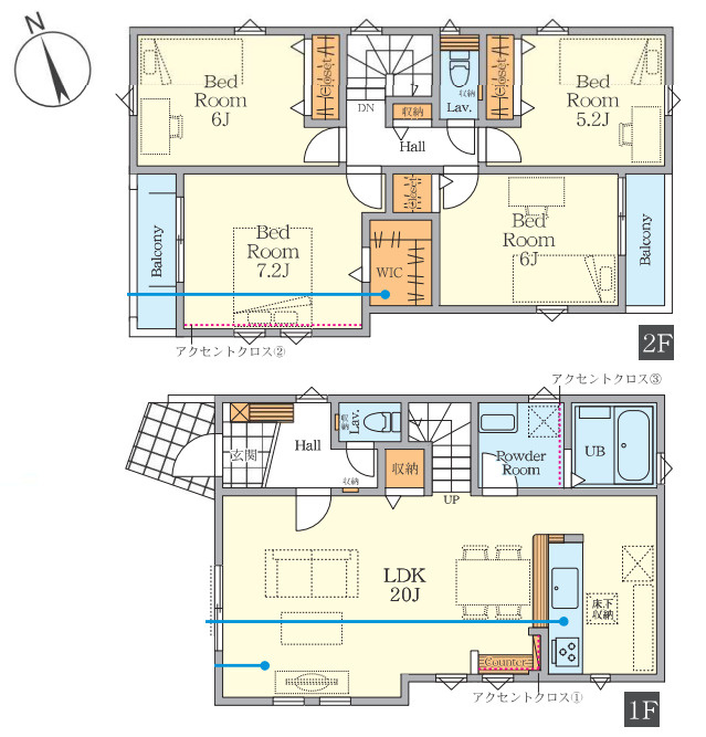 茅ヶ崎市南湖4期　新築戸建　全2棟2号棟の外観