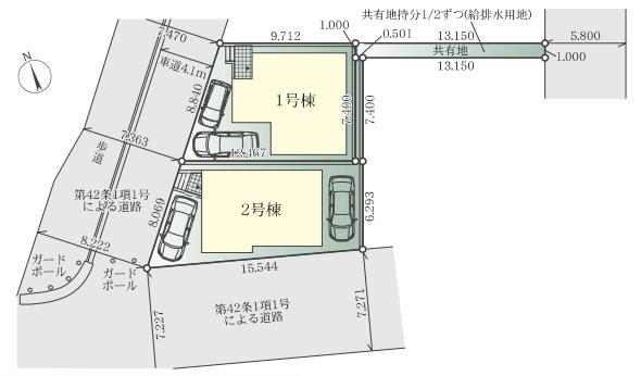 茅ヶ崎市南湖4期　新築戸建　全2棟2号棟の区画図
