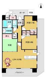 【間取り】 | プライムコート高槻総持寺