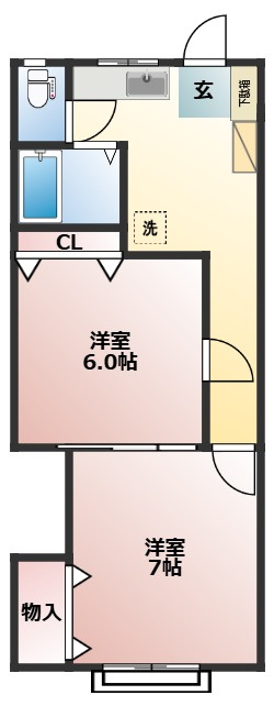 ハピネスAUN Ⅱの間取り