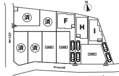 さいたま市西区三橋　第1期　新築一戸建て　ハートフルタウン　Fの区画図|F号棟