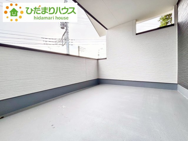 流山市東深井15期　新築戸建　1号棟のバルコニー|雨の日でも安心なインナーバルコニーなら、外出時もお洗濯物が濡れる心配をしなくてすみますね♪							
