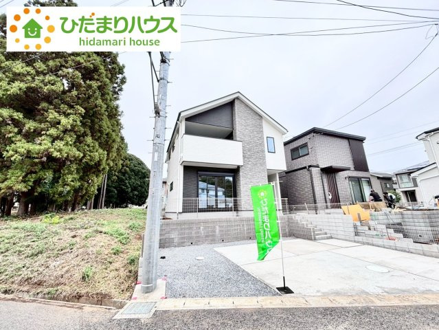 流山市東深井15期　新築戸建　1号棟の外観|デザイナーズのようなお洒落な外観です(^^♪					
