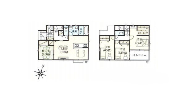 比企郡川島町中山　11期　新築一戸建て　グラファーレ　02の間取り|比企郡川島町中山　11期　新築一戸建て　グラファーレ　02、4LDK、土地面積150.60m2、建物面積100.61m2