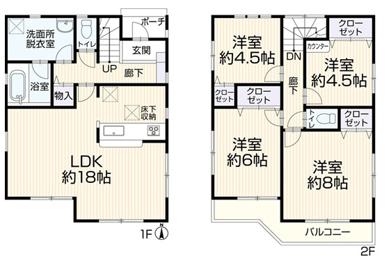 平塚市田村6丁目 中古戸建の間取り