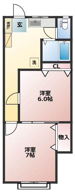 ハピネスAUN Ⅱの間取り