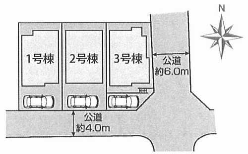 八王子市富士見町　新築戸建全3棟　2号棟の区画図