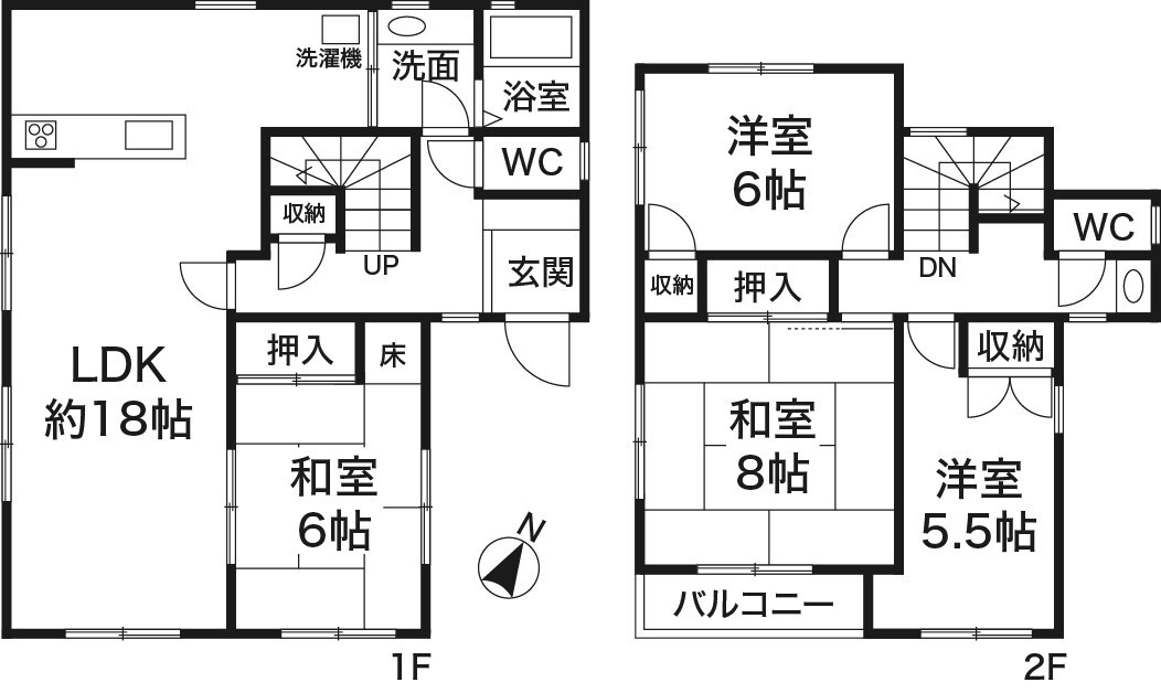 神戸市西区竹の台5丁目　中古戸建の間取り