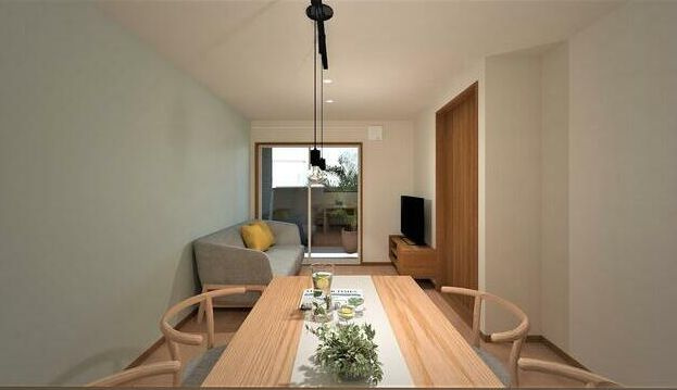 ジョイフルガーデン金山町の居間・リビング|★南向きで日当り良好！１３帖のリビングダイニング・イメージ画像です。★