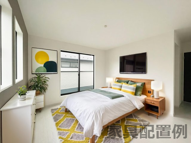 新築戸建・新築建売　福島市宮代3期　QUADRIFOGLIO　全6棟の洋室|写真はホームステージングにて作成しており、実際に家具は付いてきません。